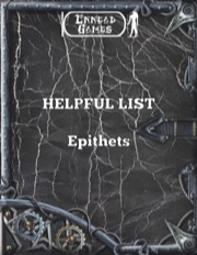 Helpful List - Epithets PDF