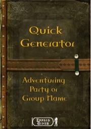 Quick Generator - Adventuring Party or Group Name PDF