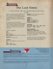 Goblin Rations: The Lard Golem (PFRPG) PDF
