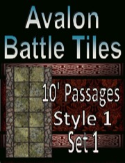 Avalon Battle Tiles—10’ Dungeon Passages: Set 1, Style 1 PDF