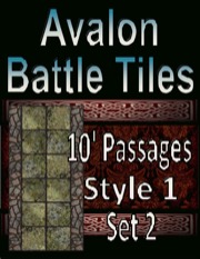 Avalon Battle Tiles, 10’ Dungeon Passages, Set 1 Style 2 PDF