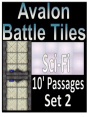 Avalon Battle Tiles, Sci-Fi 10’ Passages, Set 2 Style 1 PDF