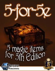 5-for-5e Book 1: 5 Magic Items for 5th Edition (5E) PDF