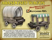 Abandoned Wagon 30mm Paper Model PDF
