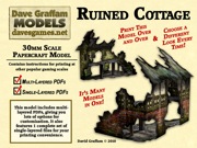Ruined Cottage 28mm/30mm Paper Model PDF