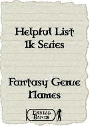 Helpful List 1K Series Fantasy Genre Names PDF
