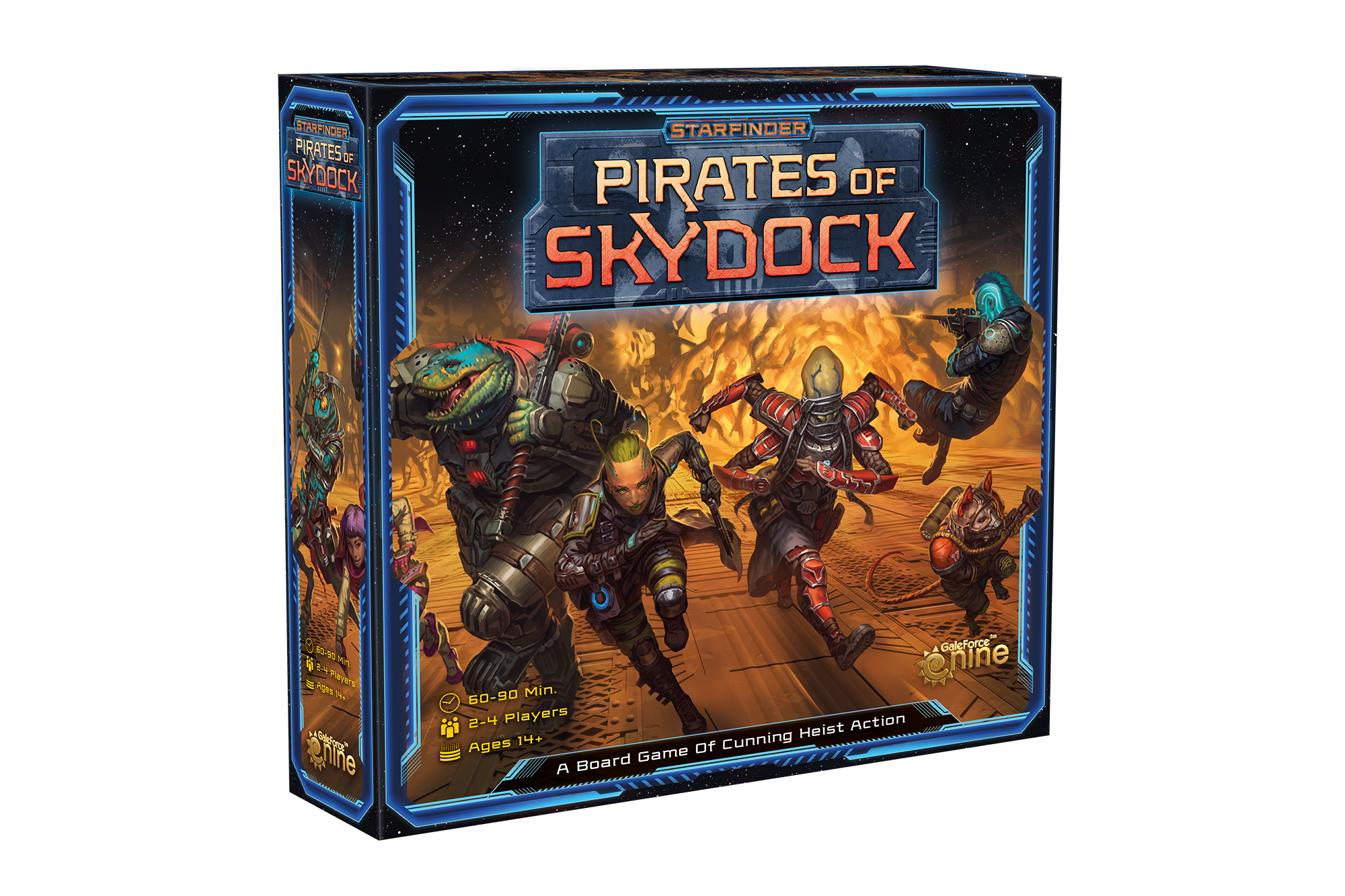 Pirates of Skydock 3D box mock up featuring the Iconics