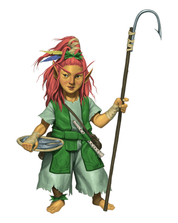 A tropical kijimuna gnome (art by Guilherme Nery)