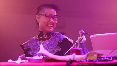 Connie Chang behind the scenes of holypunk duet game: Godkiller Last Hope