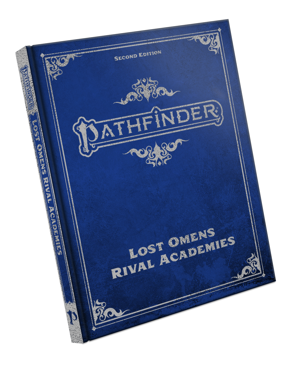 Pathfinder Second Edition Lost Omens Rival Academies Special Edition Leather Textured Cover