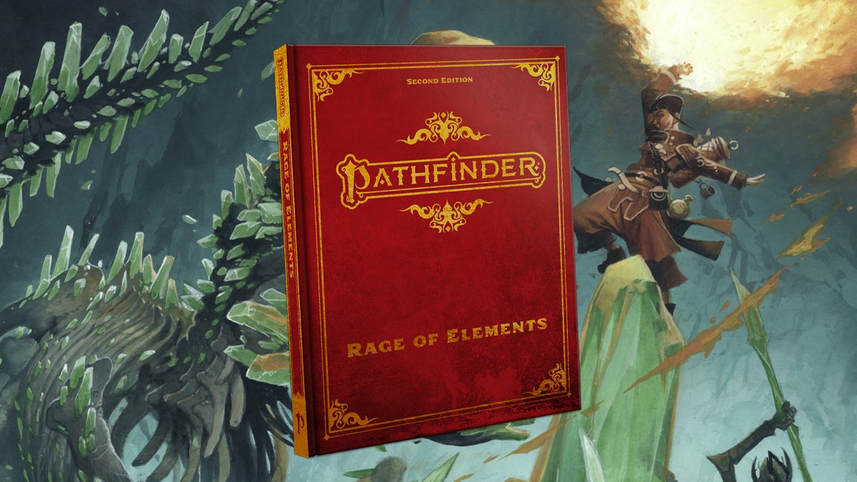The special edition cover of Pathfinder Rage of Elements.