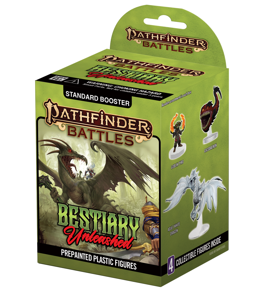 Pathfinder Battles Bestiary Unleashed box mock up with Treerazer as the cover art