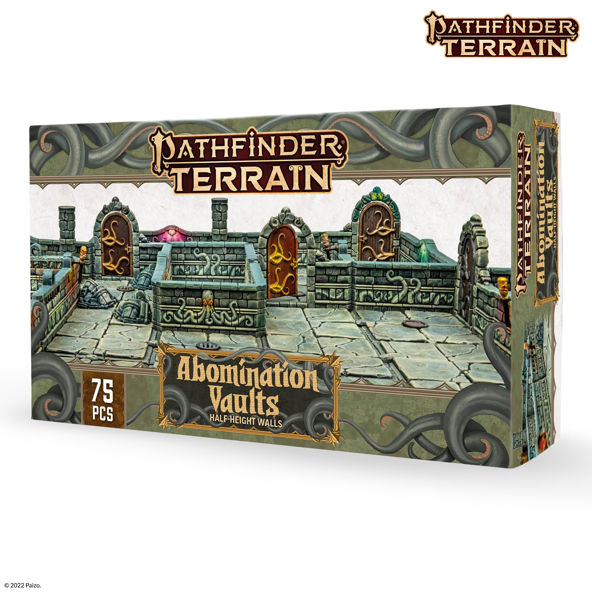 Pathfinder Terrain: Abomination Vaults Half-Height Walls Box Front