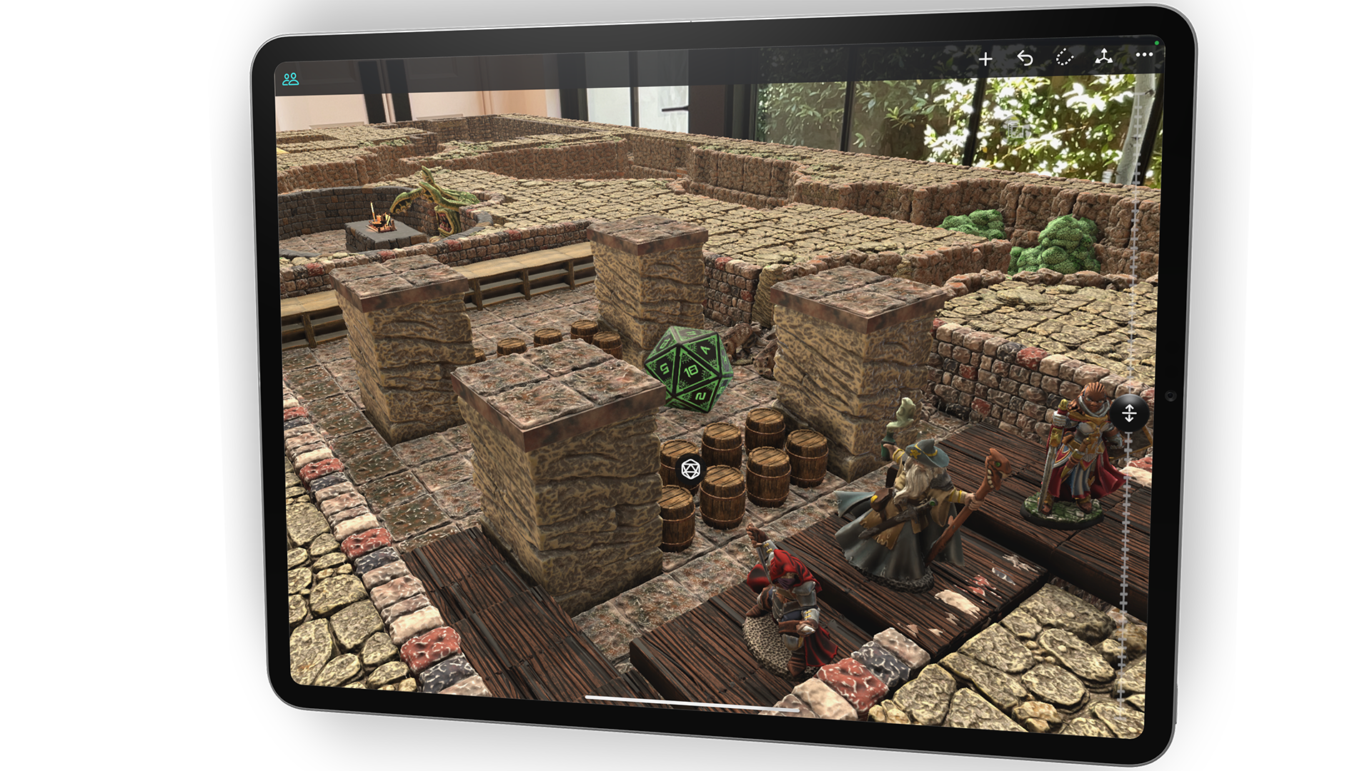 Mirrorscape Augmented Reality Dungeon Mockup close up view of miniature building interior