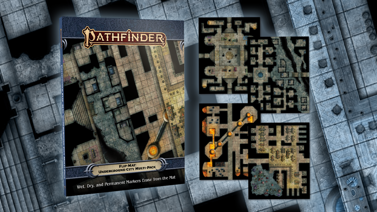 The cover for Pathfinder Flip Mat: Underground City Multi-Pack.