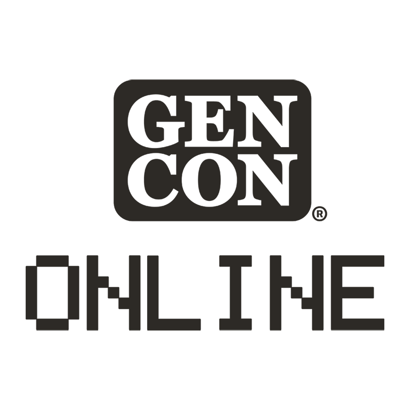 black and white GenCon Online text based logo