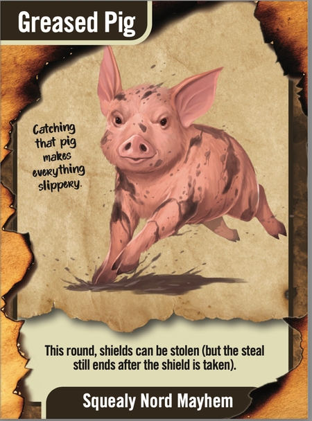Pathfinder Goblin Firework Fight: Greased Pig Squealy Nord Card 