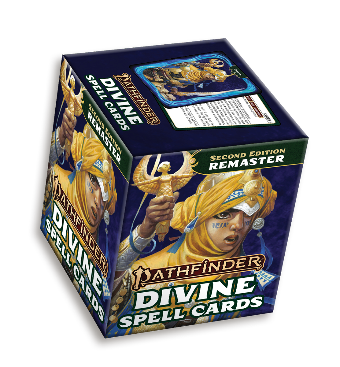 Pathfinder Divine Spell Cards (Remastered) featuring Pathfinder iconic cleric, Kyra