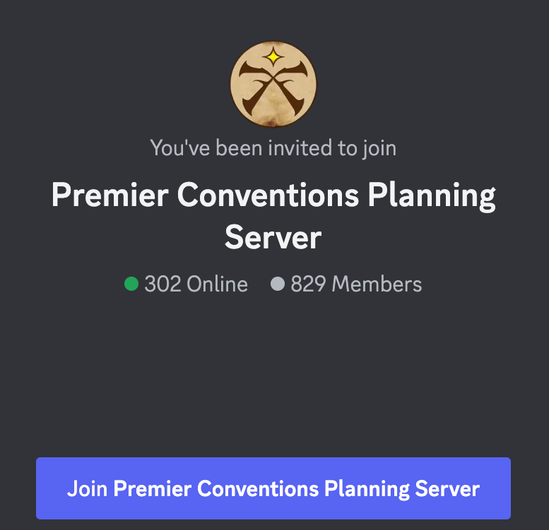 Screenshot of the Organized Play Discord Convention Server Invite Graphic