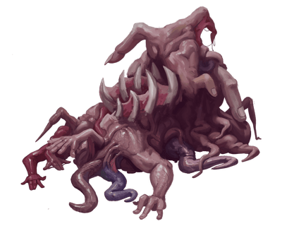 Ingalor’s Corpse, artist Zach Causey: This is a nauseating collection of limbs from various species that seem to belong to an entity named Ingalor.