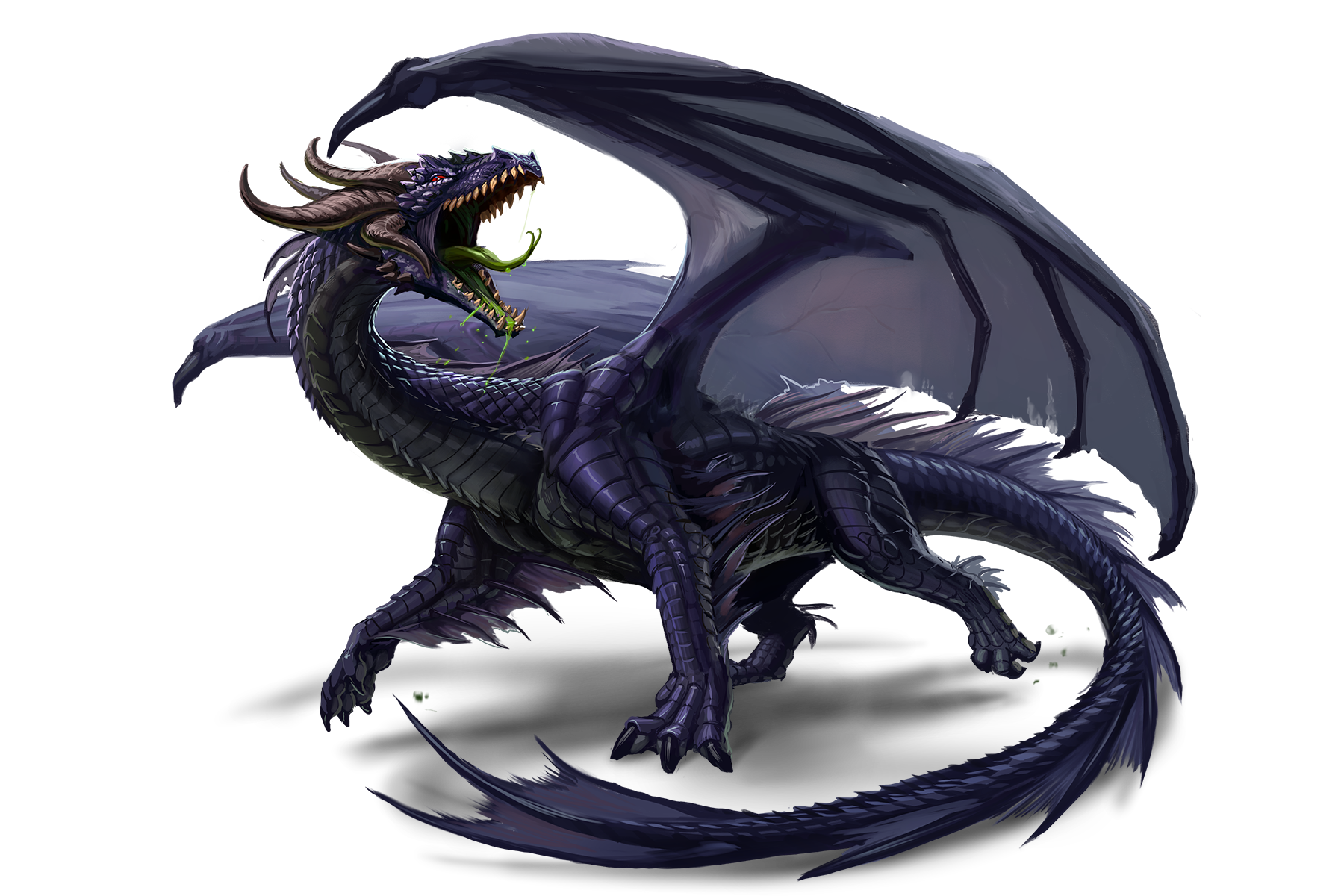 A large black dragon