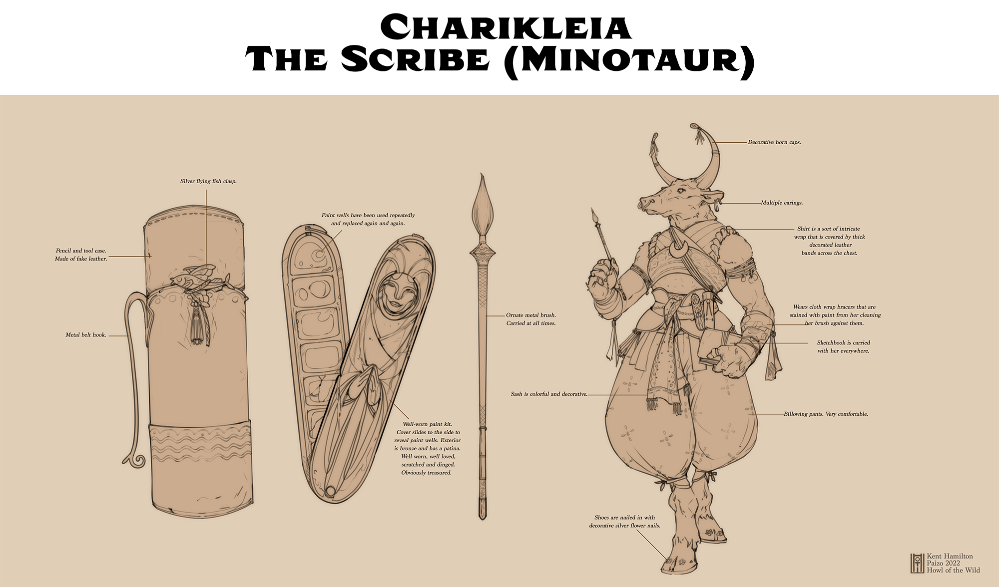 Charikleia concept art by Kent Hamilton