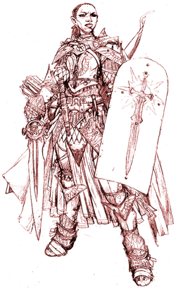 Pathfinder Iconic human paladin, Seelah