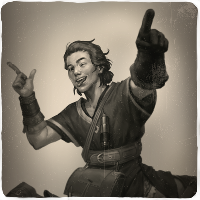 Illustration by Gunship Revolution : A light writer photograph plate of Telero the centaur 