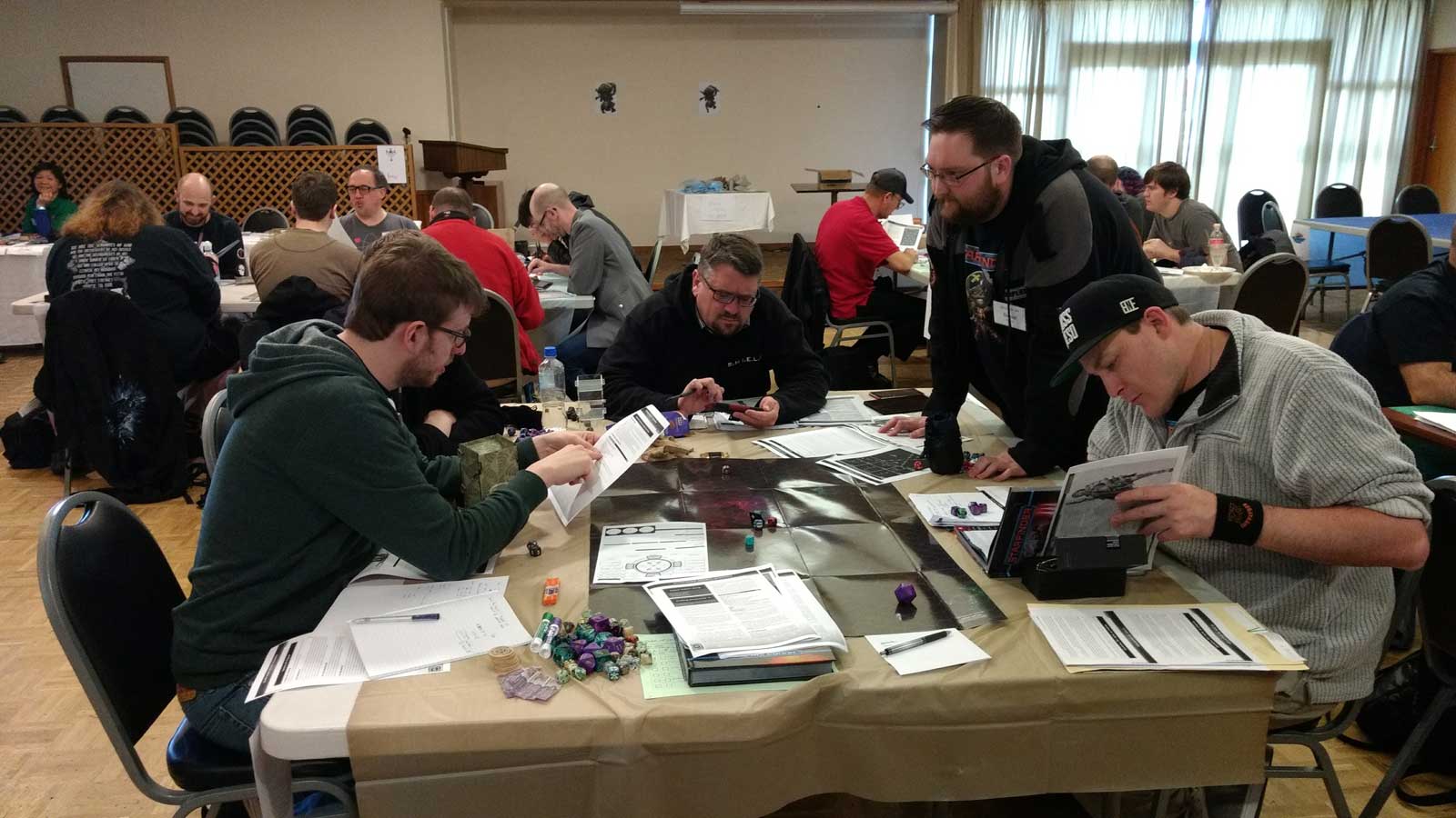 A group playing Starfinder at PaizoCon Asia Pacific in New Zealand