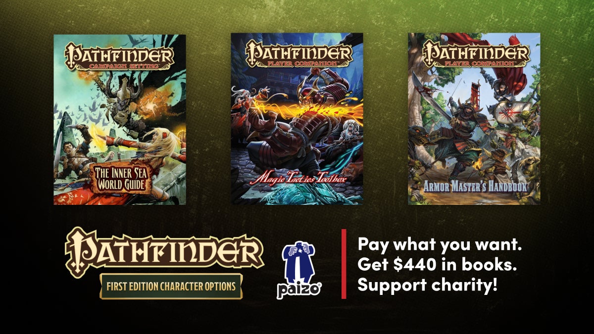 A huge stack of Pathfinder RPG manuals are available from $1 in