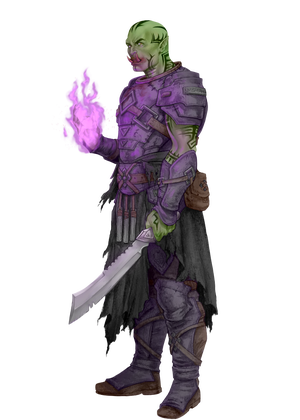 Art by Kendal Gates: Pathfinder iconic bloodrager, Trzikhun, Reaper of Ukuja