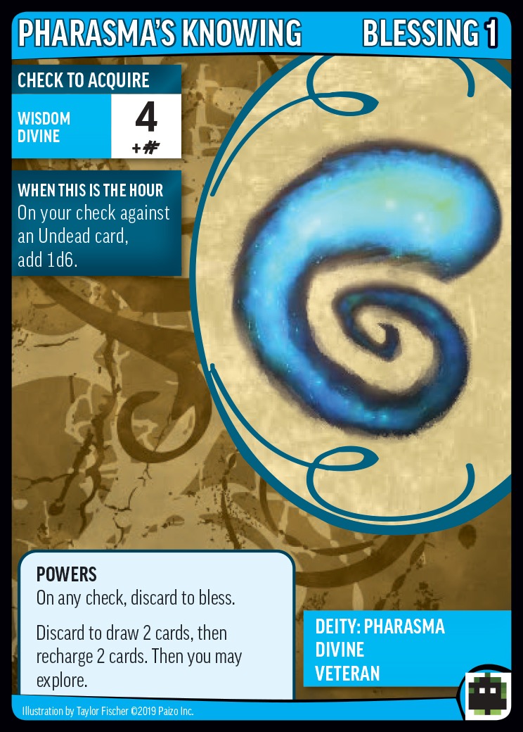 Core blessing Pharasma's Knowing card