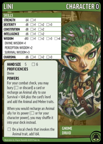 Lini, Character 0, Gnome Druid.