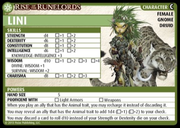 Rise of the Runelords: Lini, Character C, Female Gnome Druid.