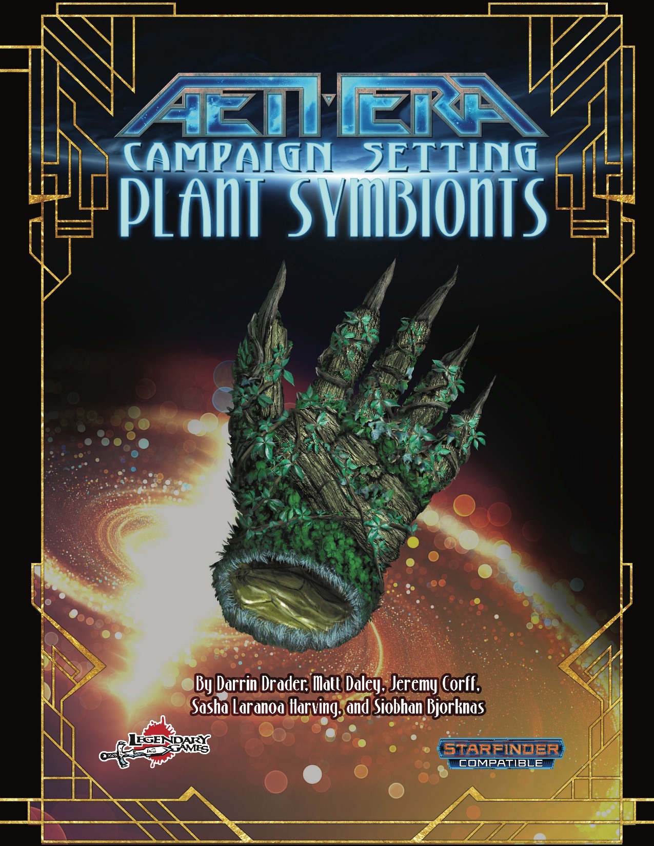 Plant Symbionts PDF: cover faetured a floating hand made of plant matter