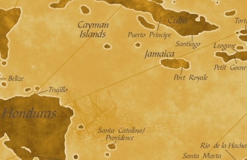 pirates of the caribean map