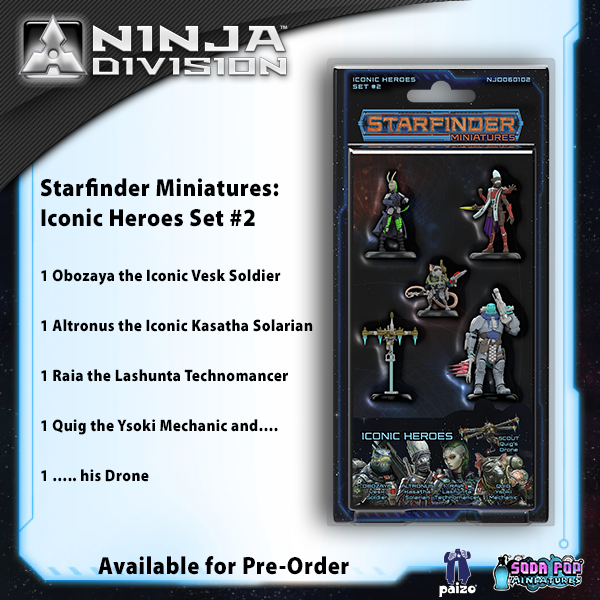 emblématique Heroes Set 2-Ninja-Division Starfinder miniatures
