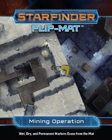 The cover for Starfinder Flip-Mat: Mining Operation.