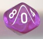 d10 Die: Transparent