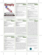 Simply Spells: Druid Spell Cards (PFRPG) PDF