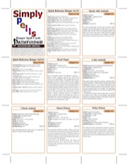 Simply Spells: Ranger Spell Cards (PFRPG) PDF