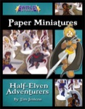 Battle! Studio Paper Miniatures: Half-Elven Adventurers PDF