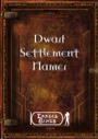 Dwarf Settlement Namer PDF