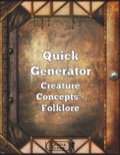 Quick Generator Creature Concepts - Folklore PDF