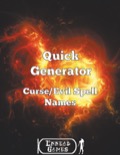 Quick Generator Curse/Evil Spell Names PDF