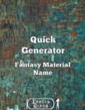 Quick Generator Fantasy Material Name PDF
