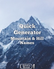 Quick Generator Mountain and Hill Names PDF