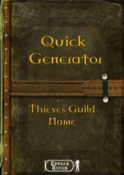 Quick Generator: Thieves Guild Name PDF