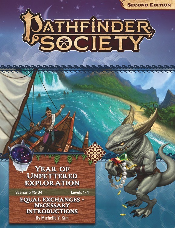 The cover for Pathfinder Society Scenario #5-04: Equal Exchanges — Necessary Introductions.