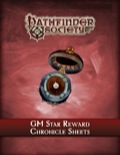 Pathfinder Society: GM Star Reward Chronicle Sheets PDF